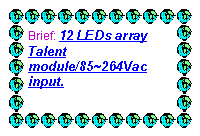 r: Brief: 12 LEDs array Talent module/85~264Vac input.